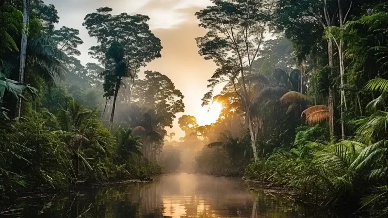 Амазонские джунгли на рассвете