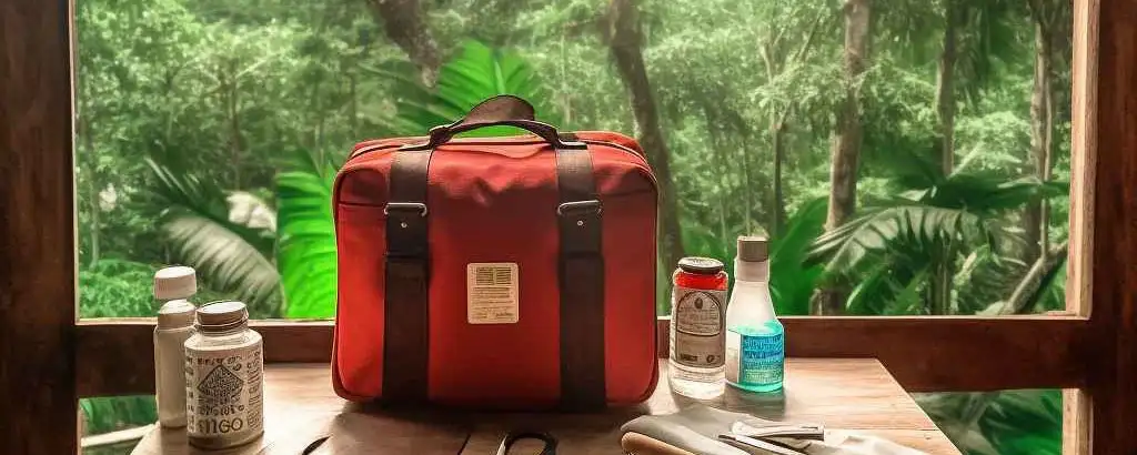 first aid kit in the jungle of Peru