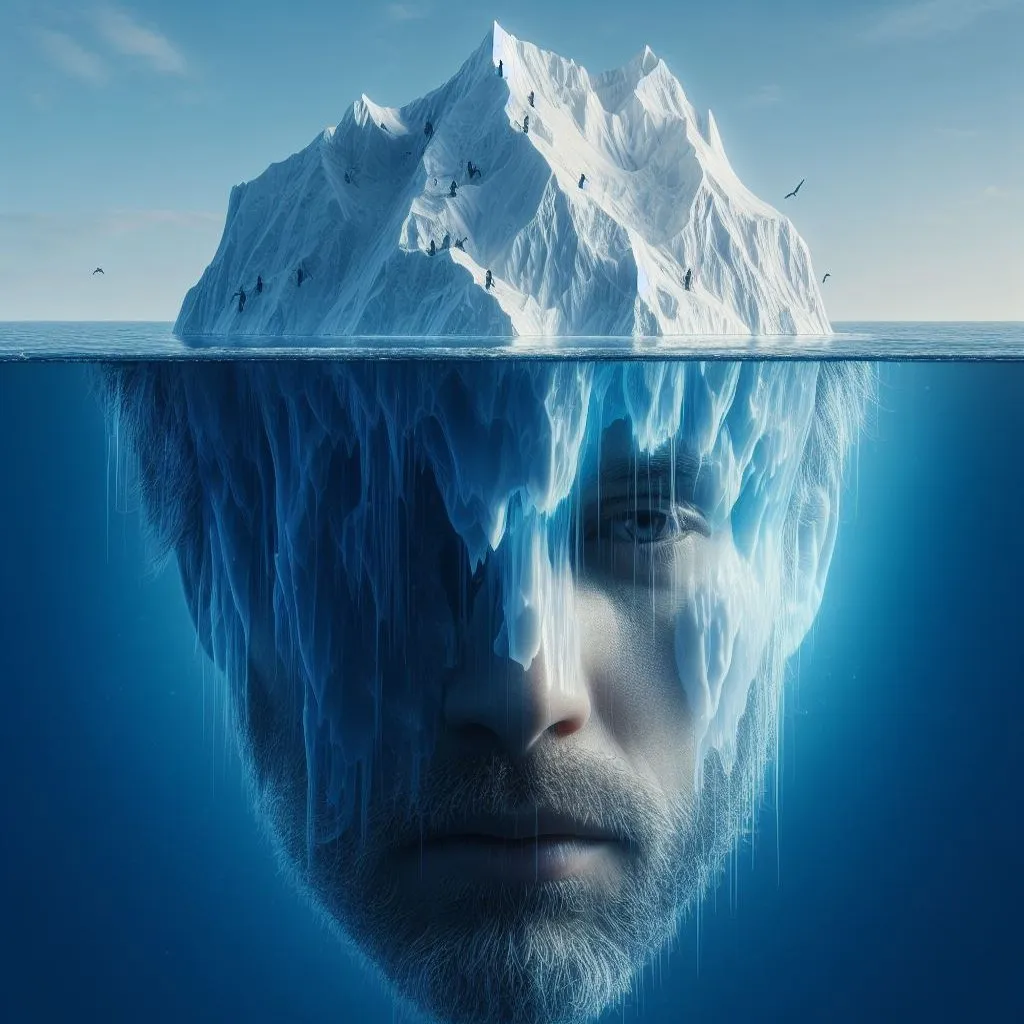 Eisberg des Unterbewusstseins