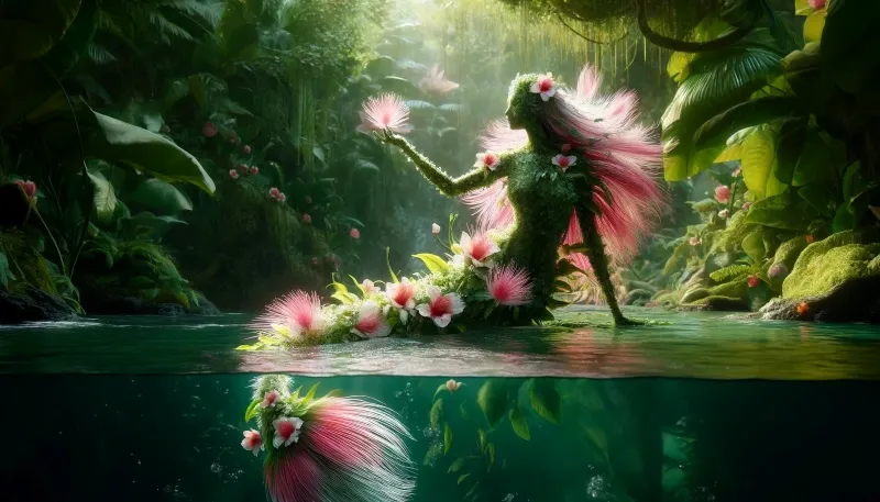 Bobinsana plant spirit in the form of a mermaid woman